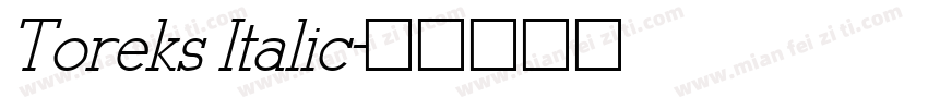 Toreks Italic字体转换